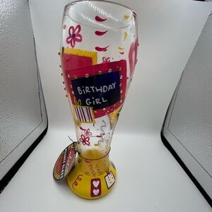 Lolita Yellow Birthday Girl Glass